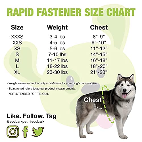 EcoBark Step in Dog Harness - Eco-Friendly Teacup Dog Harnesses for XS and Small Dogs - Reflective and Adjustable Mini Body Halter Vest -Tiny Soft Mesh Toy Breed Harness (Red, XS) - color: Red, size: XS- 5 to 6 lbs- Chest Up to 13 in (Pack of 1)