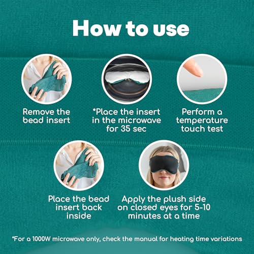 Medi Grade Heated Eye Mask for Dry Eyes, 2-in-1 Warm Compress and Cold Mask