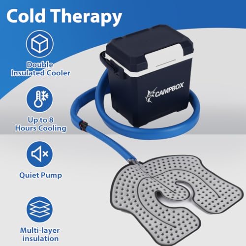 Cold Therapy Machine with Speed Control Ice Machine for Knee After Surgery, Knee Replacement Recovery System, Cryotherapy Pain Relief with Universal Compression Pad for Shoulder, Hip and Ankle (Blue) - color: Blue