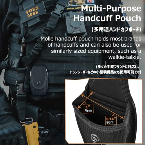 Azarxis Tactical Mini Belt Pouches, Multi-Purpose Small Battery Case Compact Utility EDC Card Slot Holder Waist Bags Military Molle Pack Sundries Storage Pack - color: #02 Black - Style A