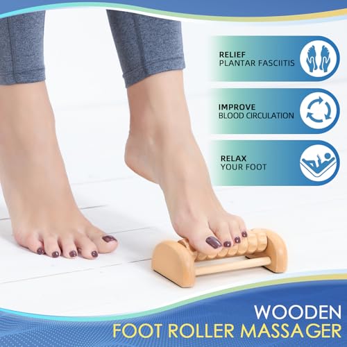 glitz Plantar Fasciitis Relief Pad with Foot Roller, Fascia Stretcher Toe Stretcher for Heel Spurs, Achilles Tendonitis, Tight Calves & Foot Drop