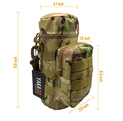 Tactical Molle Water Bottle Holder Pouch Hydration Carrier Bag Tactical EDC Water Bottle Carrier with Detachable Shoulder Strap for Hiking Camping Outdoor Sport Travel - color: CP