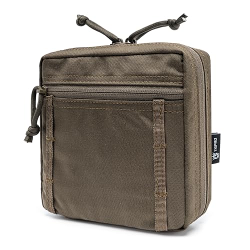 TSPRO MOLLE Utility Pouch, Tactical Admin Pouch, Belt Gear Organizer - color: Green