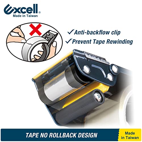 Excell ET-22686 Packaging Tape Dispenser 2" Wide, 3" Core, 1 Gun 2 Tapes