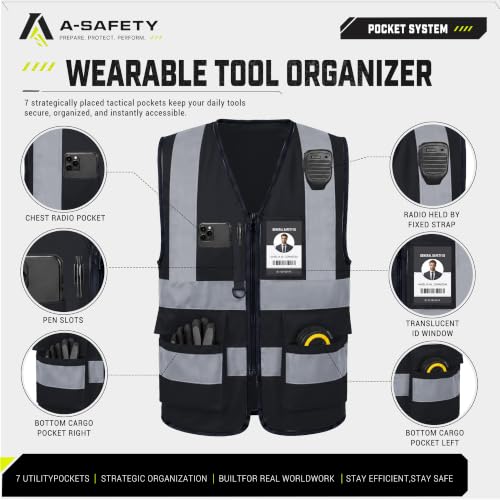 XSmall Womens black safety vest xs - color: Black, size: X-Small