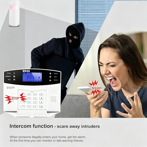 24pcs Home Burglar Alarm System Wireless DIY, 4G GSM WiFi, No Monthly Fee,Home Security with App Alert