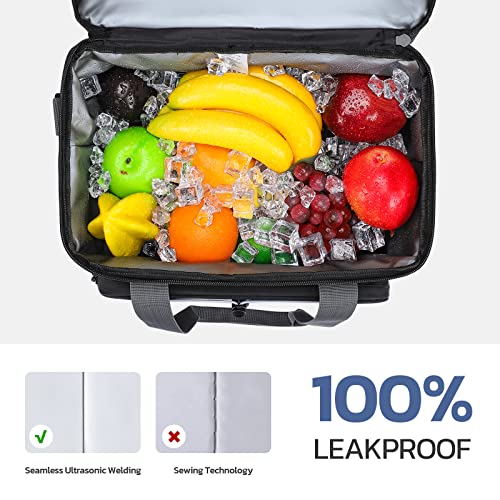 Maelstrom 24/30/60 Can Soft Cooler Bag, Double Deck Portable Ice Chest - color: Black, size: 24 Can
