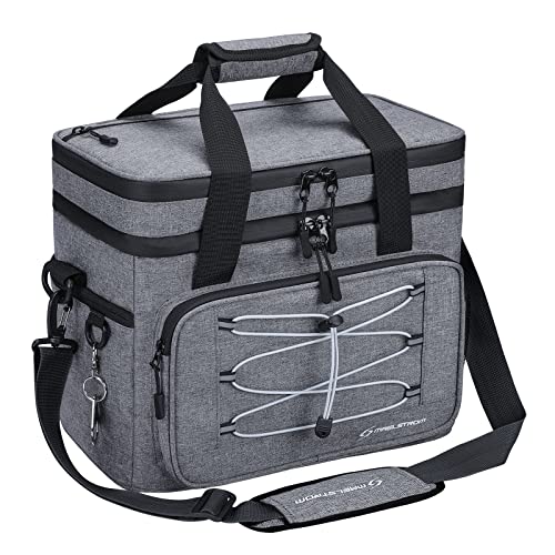 Maelstrom 24/30/60 Can Soft Cooler Bag, Double Deck Portable Ice Chest - color: Grey, size: 30 Can