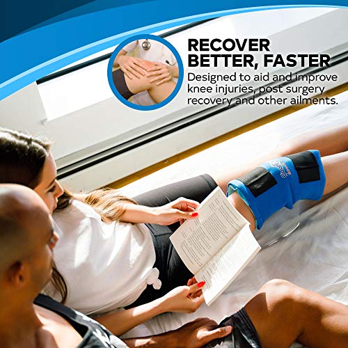 Soft Gel Knee Ice Wrap, Cold Therapy Compression Ice Pack, Universal Size - style: Knee Ice Wrap
