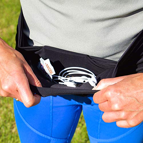 Sporteer VersaMax Running Belt, Anti-Theft Travel Money Band, Black, XS - color: Black, size: X-Small