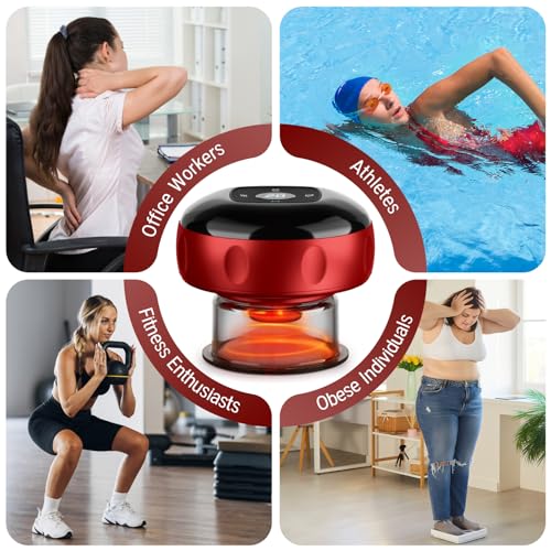 6 Pack Cupping Set,Smart Cupping Massager,Cupping Set with 2 Modes for Targeted Muscle Soreness,Tighter Skin,Cupping Kit with 20 Levels Suction and Heat - size: 6 PACK