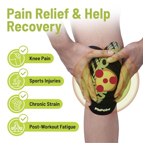 Kinesiology Tape for Knees 10 Pcs Ultra-Sticky Patella Knee Tape Black - color: Jet Black