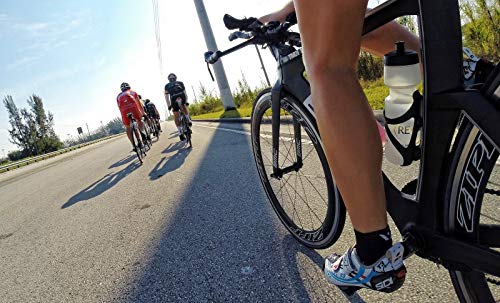 Swiftwick- PERFORMANCE Quarter Crew Running & Cycling Socks, Fast Dry, Cushion Crew Socks - color: Black, size: Large