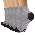Iseasoo Ankle Compression Socks for Women Men, 5 Pairs Copper Running Socks - color: A03 - Gray, size: Small-Medium