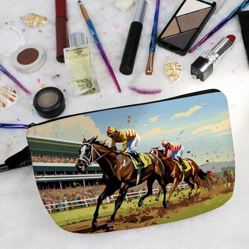 Livel lhood Kentucky Horse Race Cute Small Makeup Bag