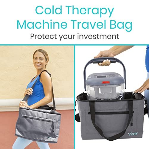 Vive Travel Bag for Ice Therapy Machine - Fits Polar Active, Ossur Cold - color: Gray