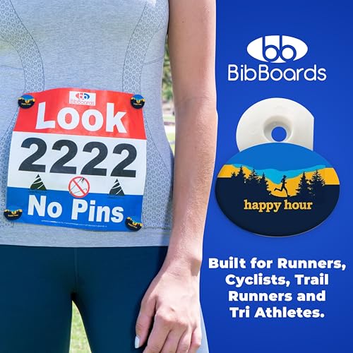 BibBoards bibSNAPS Race Bib Clips, Happy Hour, 4 Pack - color: Happy Hour