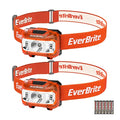 EverBrite Headlamp, 2 Pack LED Head Lamp for Kids & Adults, Red Light - color: Orange
