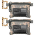FRTKK 2 Pack Tactical Compact EDC Pouches Military Molle Utility Pouch Accessories Organizer Pouch Coin Purse Keychain Pocket Credit Card Holder Waist Pack - color: ACU 3