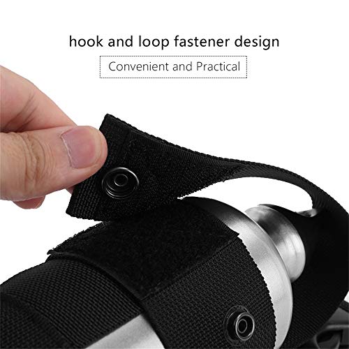 Drop Leg Water Bottle Holster, Pepper Spray Holder Adjustable Thigh Pepper Spray Pouch Open Top Thigh Pouch for Left/Right Leg - color: Black