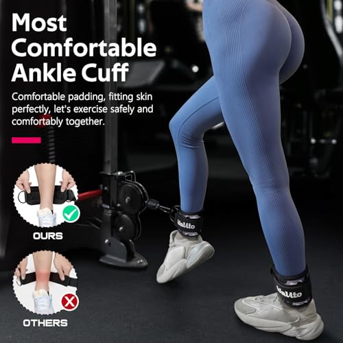 Ankle Straps for Cable Machines, Leg Straps for Glute Kick Back Accessories - color: Camouflage