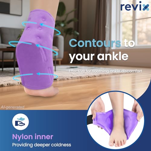 REVIX Foot Ice Pack Wrap, All-in-One Wearable Design, Purple - style: Purple-1 Pack