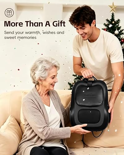 Back Massager With Heat, Pain Relief For Deep Tissue,3D Lower Back Massager - color: Black