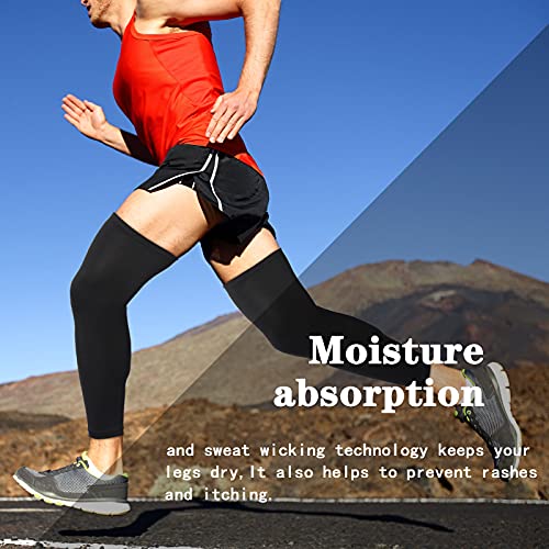 Skylety Compression Leg Sleeves Men Women - color: Black and White, size: XX-Large
