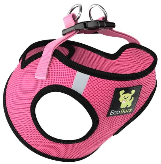 EcoBark Premium Teacup Dog Harness, Step in Mini Puppy Vest, XXXS - color: Bubblegum Pink, size: XXXS- 2 to 3 lbs- Chest up to 10 in (Pack of 1)