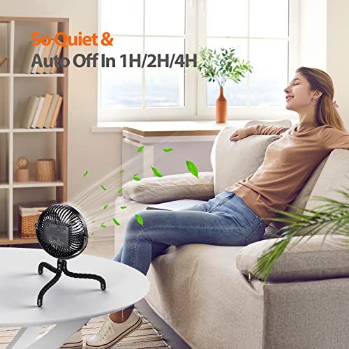 AMACOOL 10000mAh Portable Stroller Fan-7 inch, 48H Ultra-long Running - color: Black