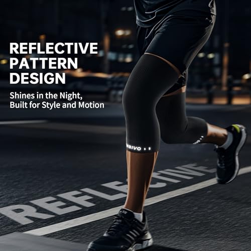 CAMBIVO Knee Brace for Women and Men (2 Pack), Ultra-Thin Lightweight Knee Compression Sleeve (Black, Medium) - color: Black, size: Medium