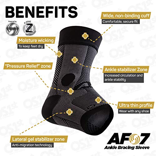OS1st AF7 Ankle Bracing Sleeve Helps stabilize weak Ankles, Assist with Inversion sprains, Relieve Achilles tendonitis - size: Right 2X-Large