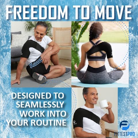 Shoulder Ice Pack Wrap (XL) for Pain Relief, Reusable Cold Therapy Wrap for Tendonitis, Swelling, Rotator Cuff, and Recovery - style: Shoulder XL
