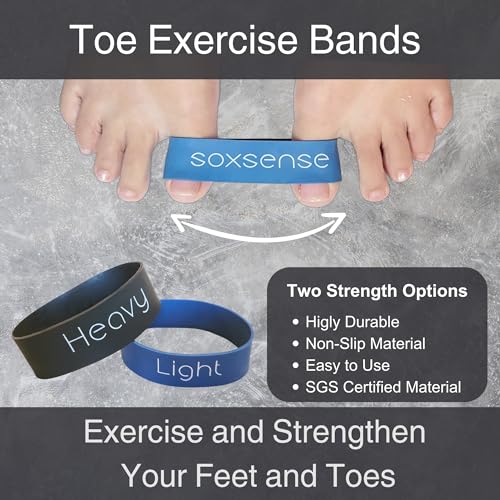 Soxsense 11-Piece Bunion Corrector Kit with Toe Separators & Exercise Bands
