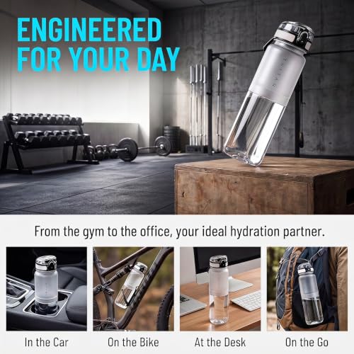 32oz Clear Tritan Water Bottle with Chug Lid - color: transparent
