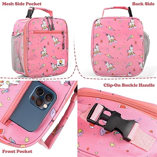 CaCTOUR Lunch Box Kids,Premium Insulated Lunch Bag for Girls Boys,Soft Bag Mini Cooler Back to School Thermal Reusable Lunch Bag for Work School Picnic (Star Rainbow) - color: Star Rainbow