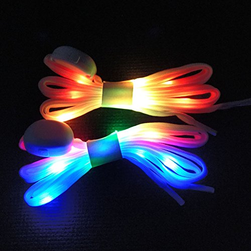 LED Shoelaces Light Up Shoe Laces 3 Modes 7 Colors Flashing Colorful Shoestrings