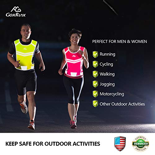 Reflective Running Vest Gear Cycling Motorcycle Reflective Vest,High Visibility Night Running Safety Vest - size: Medium