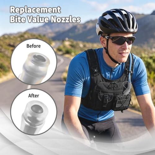 Hydration Bladder Bite Valve Replacement Mouthpiece Fit for Any Water Backpack and Most Brands, with Manual Switch Valve - color: 2 Pack 4501 degree grey-A