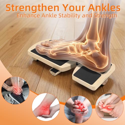Ankle Strengthener Balance Board, Single Leg Foot Strengthener for Plantar Fasciitis & Achilles Tendonitis, Ankle Rehab & Mobility Trainer, Foot Balance Board Physical Therapy Equipment ﻿