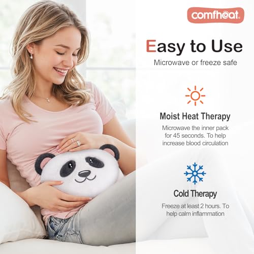 Panda Microwave Heating Pad for Period Cramps, Moist Heat Pack - style: Panda