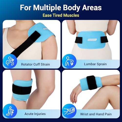 Comfytemp Gel Ice Packs for Injuries Reusable, Hot Cold Compress Ice Packs - size: 10"x5"