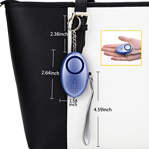 Personal Alarm for Women, 10Pcs 140dB Self Defense Keychain LED Light - color: Colorful