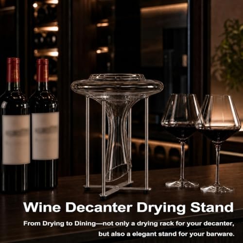 Plastic Bag & Bottle Drying Rack, Wine Decanter Drying Stand - size: Small
