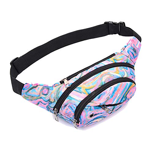 Ausion Fanny Pack Waist Bag for Men&Women Adjustable Belt Hip Bum Bag Fashion Water Resistant Hiking Waist Bag for Traveling Casual Running Hiking Cycling - color: Purple