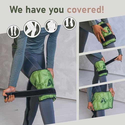 Flexible Knee Wrap Hot and Cold Gel Pack 10" x 12.5" - color: Green