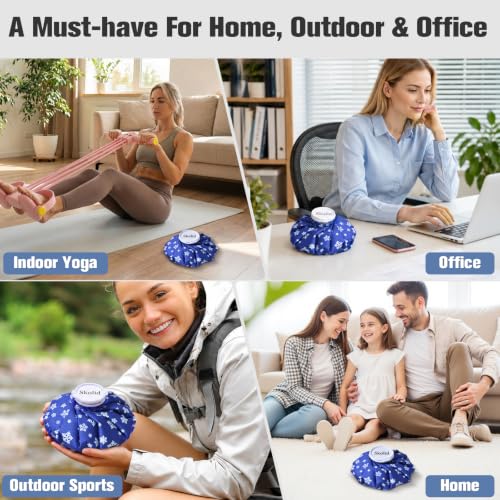 Ice Packs for Injuries Reusable, 3 Sizes, Blue Snow - color: Blue-snow