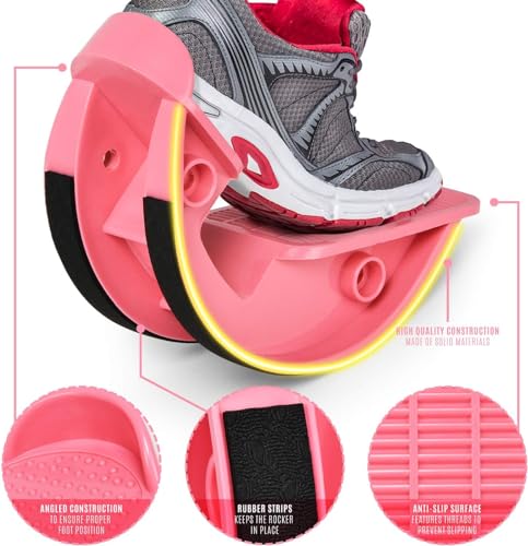 Yes4All 2-in-1 Professional Wooden Balance Board + Foot Rocker Pink