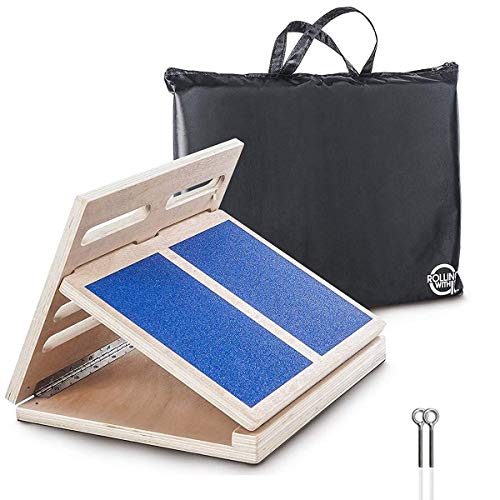 Rolling With It Wooden Slant Board for Calf Stretching, Squats