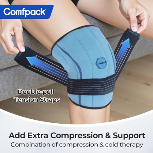 Comfpack Knee Ice Pack Wrap, 2 Hours Ice Pack for Knee Replacement Surgery
